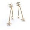 18K CC Pearl & Star Earrings