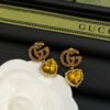 18K Double G Yellow Crystal Earrings
