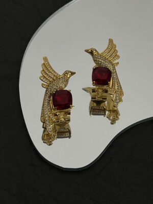 18K T Bird Diamonds Earrings