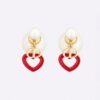 18K CD Heart Valentine Earrings