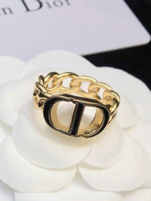 18K Petit CD Chain Link Ring