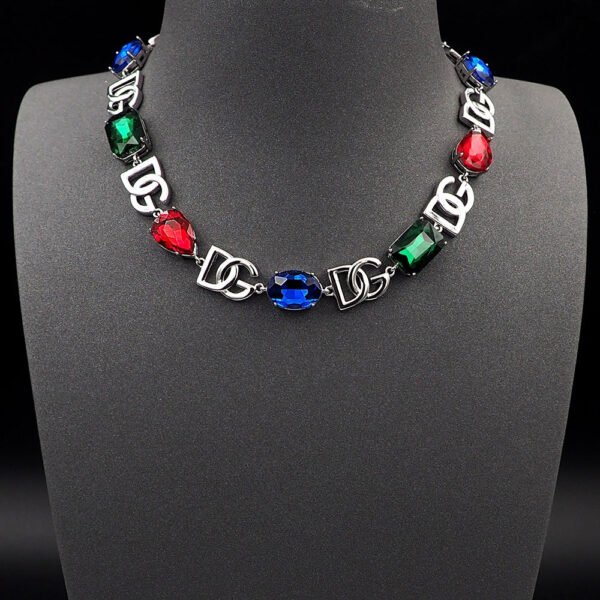 18K DG Crystals Choker Necklace