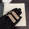18K CC Typo Drop Earrings
