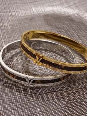 18K Louis Leather Vintage Bracelet