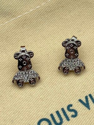 18K Louis Bear Earrings