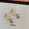 18K CC Pink Pearls Earrings