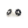 18k CC Black Pearl Clover Earrings