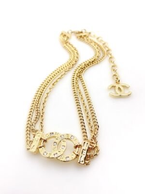 18K CC Chain Choker Necklace