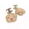 18K CC Pink Flower Earrings