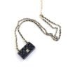 18K CC Black Bag Pendant Necklace