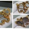 18K Lucky Animals Pig Clip Brooch