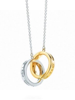 18K T 1837 Interlocking Circles Pendant Necklace