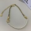 18K CC Pearl Chain Necklace