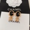 18K CC Pendant Leather Earrings