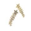 18K CC Star Diamonds Long Earrings