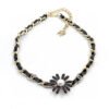 18K CC Black Daisy Necklace