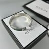 Double G Interlocking G Bangle Wide Bracelet