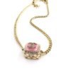 18K CC Pink Resin Chain Necklace