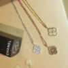 18K Rose Gold Sweet Alhambra Diamond Necklace