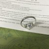 Double G Interlocking G Blue Enamel Heart Ring