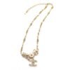 18K CC Flowers Diamonds Necklace