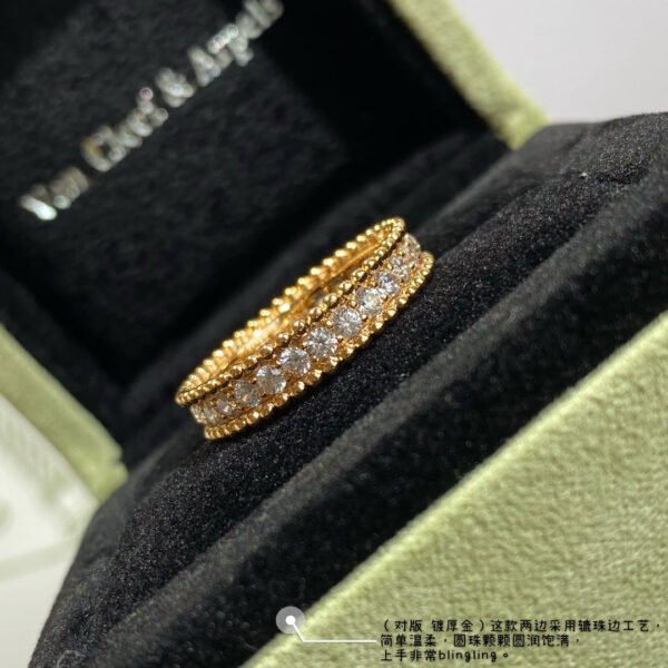 18K Yellow Gold Perl¨¦e Diamonds Ring