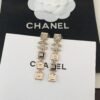 18K CC Crystals Long Earrings