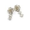 18K CC Crystal Flower Earrings