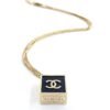 18K CC Square Pendant Necklace