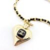 18K CC Heart Pendant Necklace