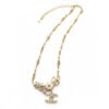 18K CC Flower Diamond Necklace