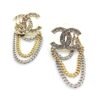 18K CC Chain Pendant Earrings