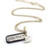 18K CC Black Plate Chain Necklace