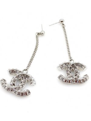 18K CC Long Crystals Earrings