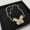 18K CD Butterfly Pearls Bracelet