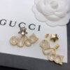 18K Double G Script Star Earrings