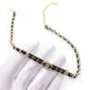 18K CC Leather Choker Necklace
