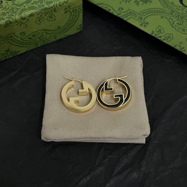 18K Double G Color Hollow Earrings