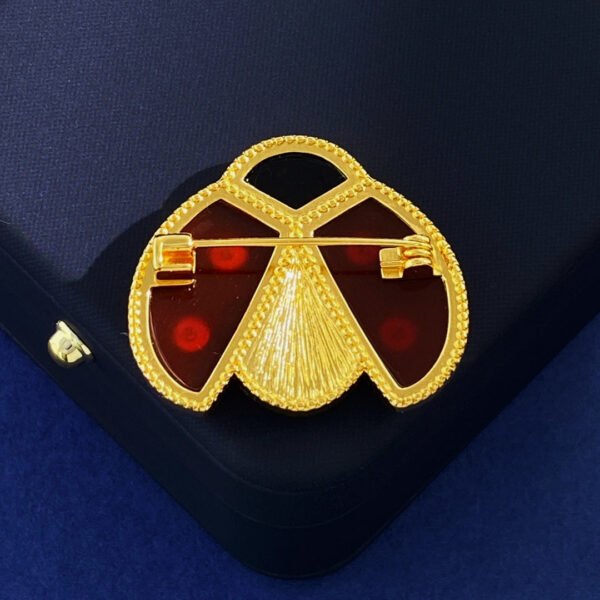 18K Lucky Animals Ladybug Clip Brooch