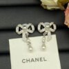 18K CC Butterfly Pearl Earrings