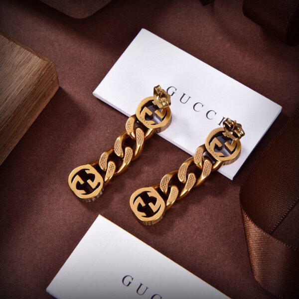 18K Double G Chain Earrings