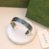 Double G Cube Green Wide Bracelet