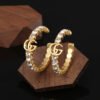 18K Double G Circle Earrings