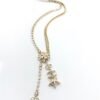 18K CC Heart Crystals Chain Necklace