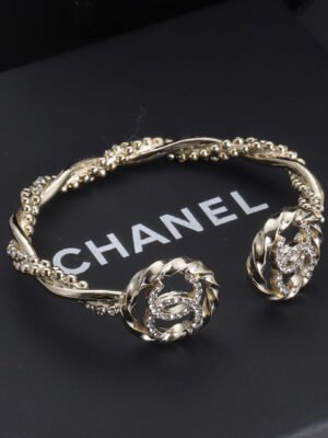 18K Double CC Open Bracelet