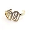18K CC Crystals Heart Cuff Bracelet