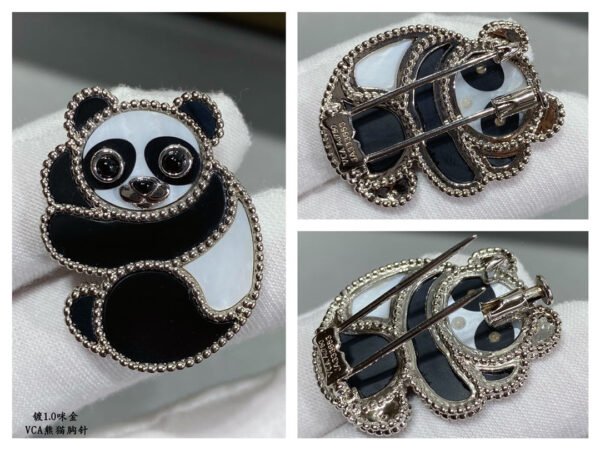 18K Lucky Animals Panda Clip Brooch