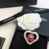 18K CC Heart Brooch