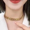 18K Triomphe Script Choker Necklace