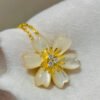18K Rose De No?l Clip Pendant Necklace